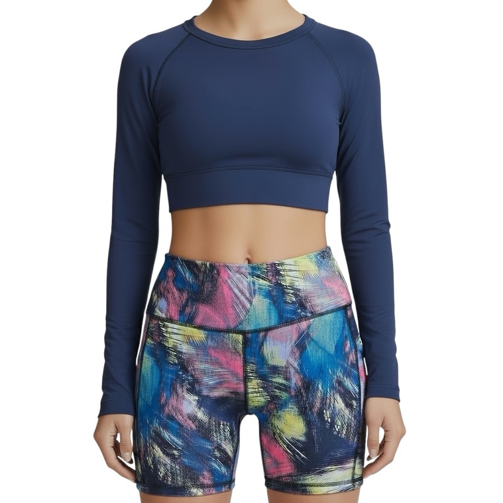 The Blue, Yellow, and Pink Multi-Color Shorts